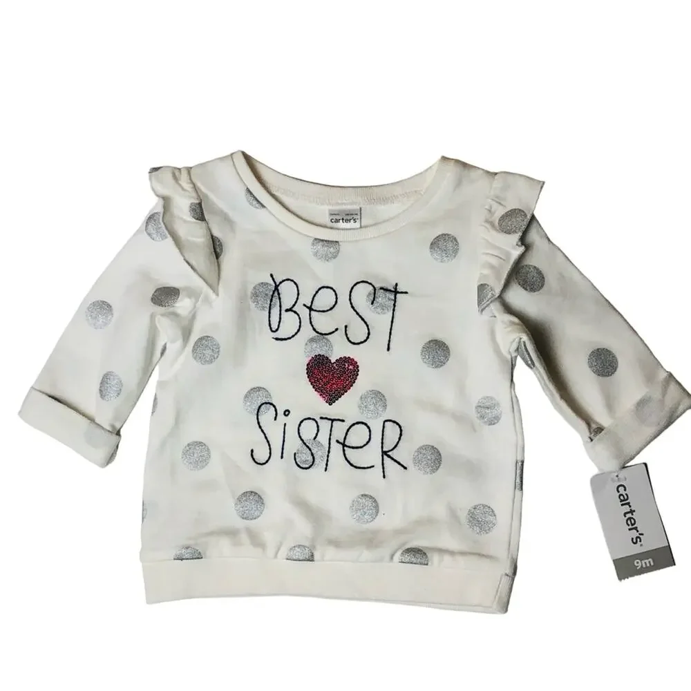 Carter’s Baby Girl Graphic Sweater  Sz 9m